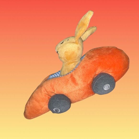 Lot of 2 Plush Baby Rattles Lamaze Mortimer Mouse & IKEA Bunny in Carrot Car - Picture 6 of 7